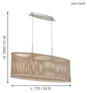 Eglo 96194 - Lustra SENDERO 2xE27/60W/230V