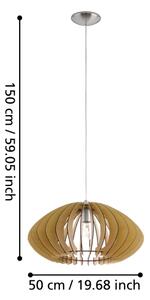 Eglo 95257 - Lustra COSSANO 2 1xE27/60W/230V