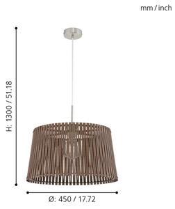 Eglo 96199 - Lustra SENDERO 1xE27/60W/230V