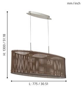 Eglo 96201 - Lustra SENDERO 2xE27/60W/230V
