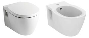 Set vas WC si bideu suspendat Ideal Standard, Connect, alb