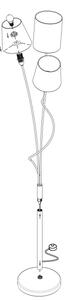 Eglo 94995 - Lampadar MARONDA 3xE14/40W/230V