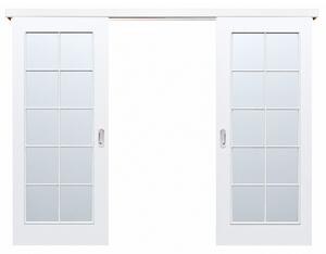 Usa glisanta dubla HDF aplicata pe perete PORTA Decor model C