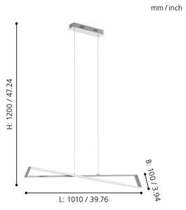 Eglo 95566 - LED Lustra AGRELA 2xLED/14,4W/230V