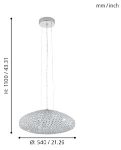 Eglo 95287 - Lustra de cristal CLEMENTE 3xE27/60W/230V