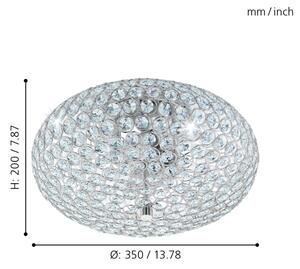 Plafonieră de cristal Eglo 95284 CLEMENTE 2xE27/60W/230V