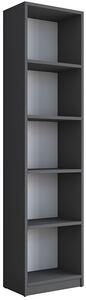 Biblioteca Goldie antracit - alb 40x25x161.80 cm