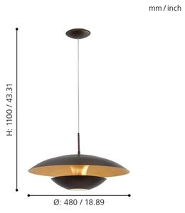 Eglo 95755 - Lustra NUVANO 1xE27/60W/230V