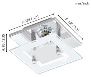 Eglo 94224 - LED Plafoniera ALMANA 1xGU10-LED/3W/230V