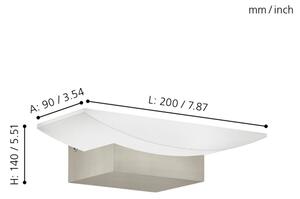 Eglo 96038 - Aplică de perete LED METRASS, 5,6 W, 230 V