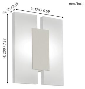 Eglo 96043 - Corp de iluminat LED perete metruASS 2 2xLED/4,5W/230V