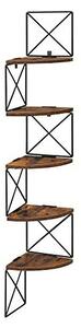 Raft de colt, Vasagle, LLS851B01, Maro Rustic, 20 x 20 x 127 cm