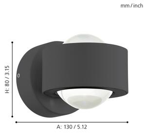Eglo 96049 - Corp de iluminat LED perete ONO 2 2xLED/2,5W/230V