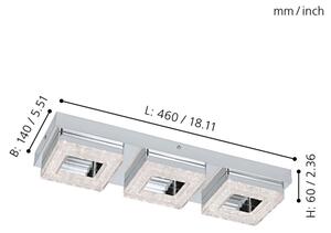 Plafonieră LED Eglo 95656 FRADELO 3xLED/4W/230V