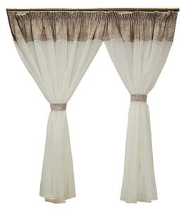 Perdea Velaria ivoire cu asos bej, 220x150 cm