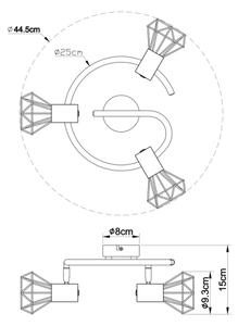 Globo 54802-3 - Lampa spot XARA I 3xE14/40W/230V