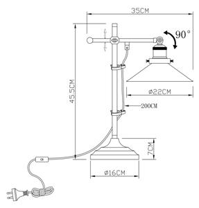 Globo 15053T - Lampa de masa LENIUS 1xE27/60W/230V