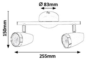 Rabalux 6513 - LED Lampa spot KAREN 2xLED/4W/230V