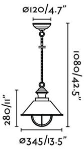 FARO 71139 - exterior Lampa suspendata NAUTICA 1xE27/11W/230V