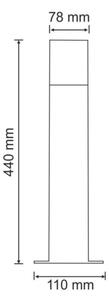 Lampă exterior NEW YORK 1xE27/12W/230V IP44, 44 cm, antracit