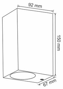 Aplica de perete exterior BOSTON 2xGU10/10W/230V antracit