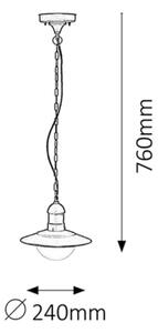 Pendul de exterior OSLO 1xE27/60W negru IP44 Rabalux 8717