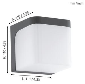 Eglo 96256 - LED Corp de iluminat perete exterior JORBA LED/4,9W/230V IP44