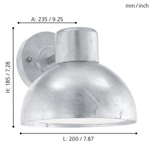 Eglo 96206 - Aplică de perete pentru exterior ENTRIMO 1xE27/60W IP44