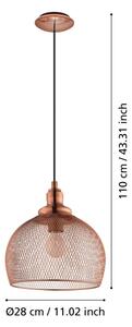 Eglo 49738 - Pendul STRAITON 1xE27/60W