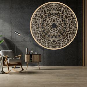 Mandala luxoasă din lemn pe perete, decorațiune interioară 3D | HELA