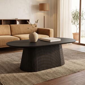 Masuta De Cafea Avelia Negru Lemn Masiv De Mango D120x60x42 Cm