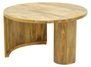 Masuta De Cafea Rotunda Orlina Lemn Masiv De Mango Culoare Naturala D80x45 Cm