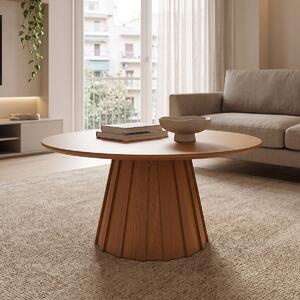 Masuta De Cafea Rotunda Fiora MDF Nuc D80x40 Cm