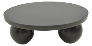 Masuta De Cafea Rotunda Felora Lemn Masiv De Mango Negru D90x30 Cm