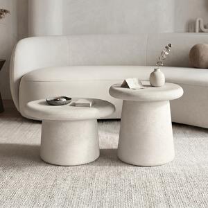 Masuta De Cafea Set 2 Bucati Hestia 2 Alb
