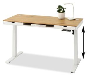 Z0ND0 Masă PC Osto 140 (stejar alb + alb). 1109837