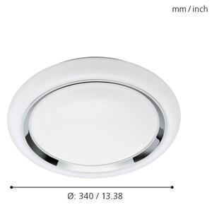 Eglo 96686 - Plafonieră LED RGBW CAPASSO-C, dimabil, 17W, 230V