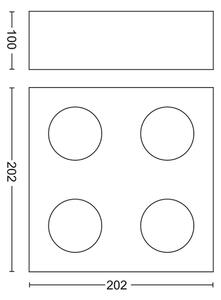 Spot LED MYLIVING BOX 4xLED/4,5W/230V Philips 50494/30/P0