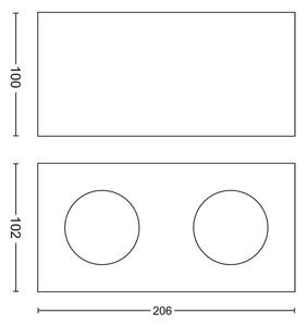Spot LED MYLIVING BOX 2xLED/4,5W/230V Philips 50492/31/P0