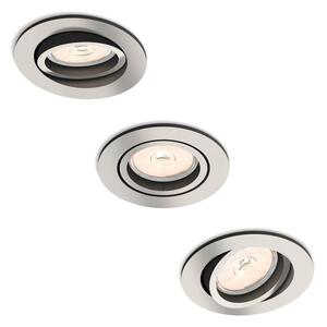 Philips 50393/17/PN - SET 3x Lampa incastrata DONEGAL 1xGU10/5,5W/230V