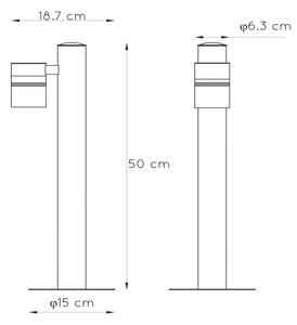 Lucide 14867/49/30 - Lampă exterior LED ARNE-LED 1xGU10/5W/230V negru