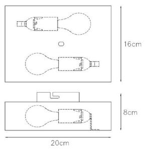 Lucide 12219/02/31 - Aplica perete OVALIS 2xE14/9W/230V