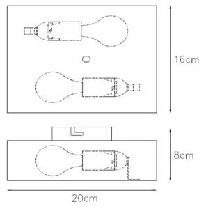 Lucide 12219/02/30 - Aplica perete OVALIS 2xE14/9W/230V