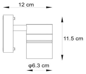 Lucide 14867/05/12 - Aplică perete exterior LED ARNE-LED 1xGU10/5W/230V