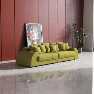 Canapea extensibilă dumonde cu 2 lăzi de depozitare si sezut confortabil din spuma high-density, Verona Enjoy Green 310x120 cm
