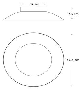 Lucide 79177/12/01 - LED plafoniera FOSKAL LED/12W/230V 34,5 cm alama