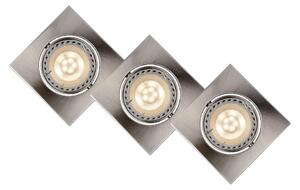 Lucide 11002/15/12 - SET 3x Lampa incastrata LED FOCUS 1xGU10/5W/230V crom