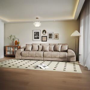 Canapea extensibilă dumonde cu 2 lăzi de depozitare si sezut confortabil din spuma high-density, Verona Tobago Silver 310x120 cm