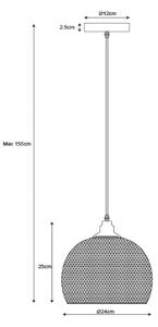 Lucide 43404/22/30 - Lampa suspendata MESH 1xE27/60W/230V 22 cm