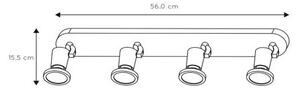 Lucide 11903/20/31 - Lampa spot LED JASTER-LED 4xGU10/5W/230V alba